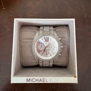 Michael Kors Silver Pavé Watch